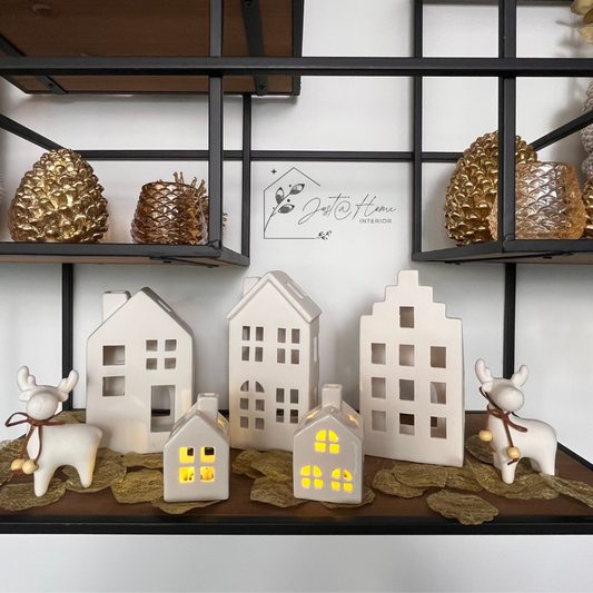 Maison LED en porcelaine