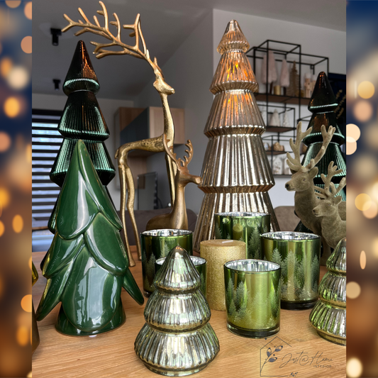 Sapin en verre vert