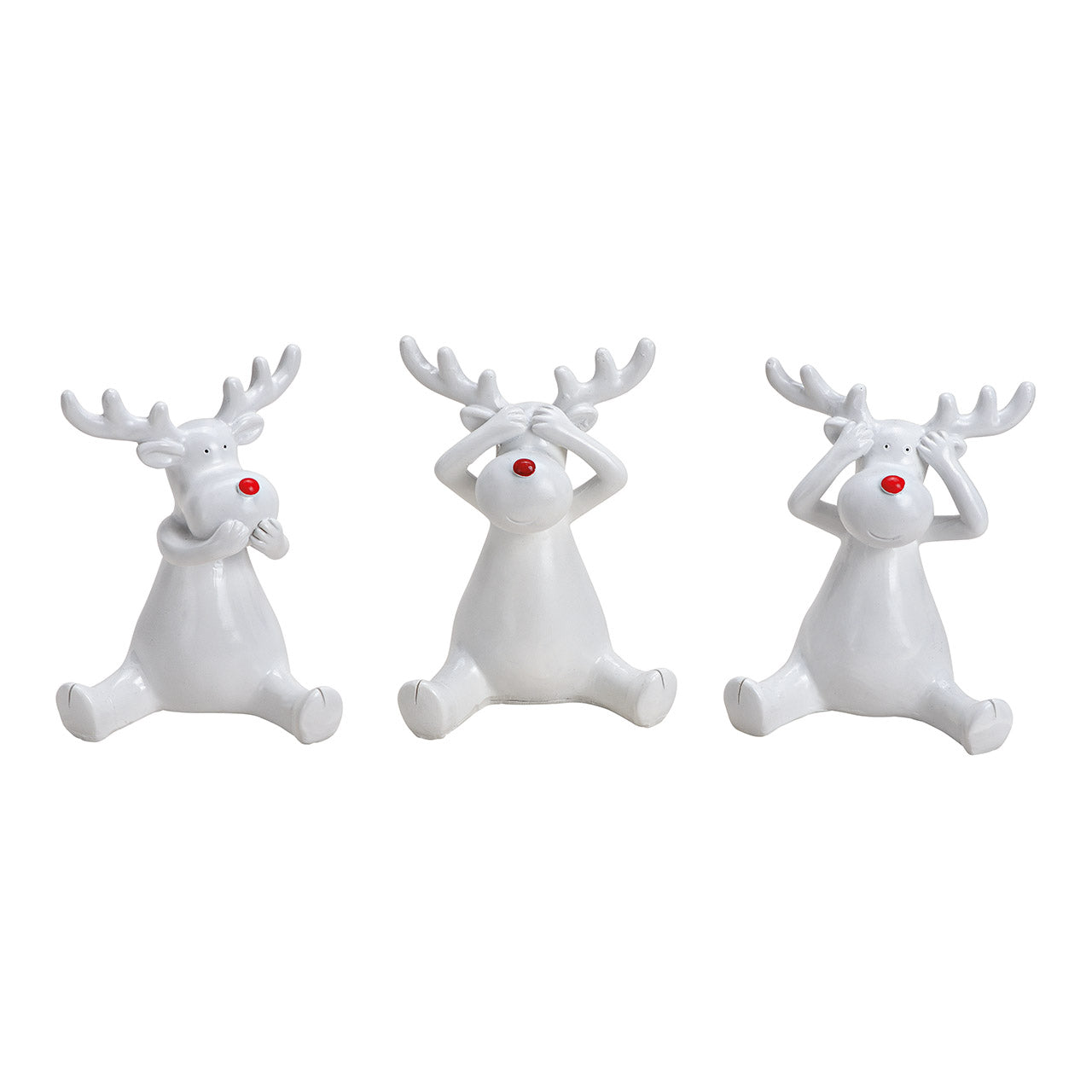 Trio élans en céramique