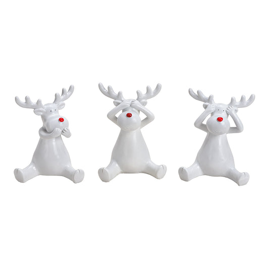 Trio élans en céramique