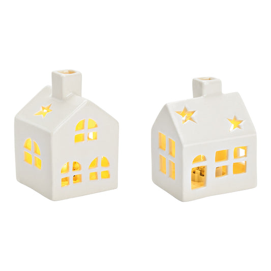 Maison LED en porcelaine