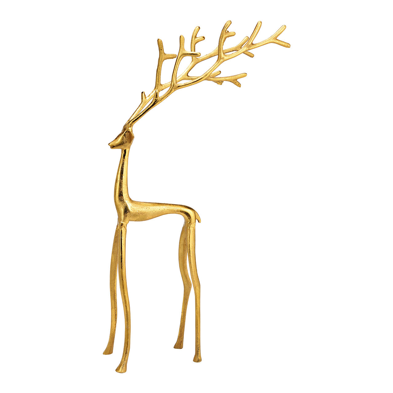 Cerf élancé en métal doré