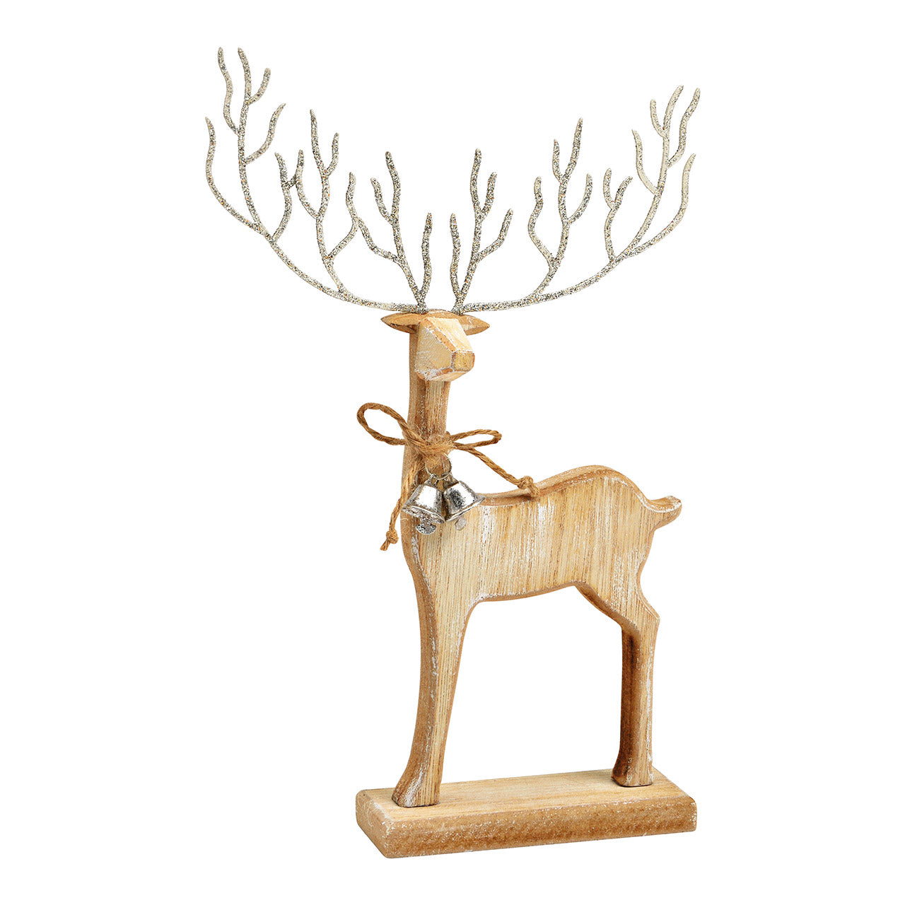 Présentoir cerf bois naturel