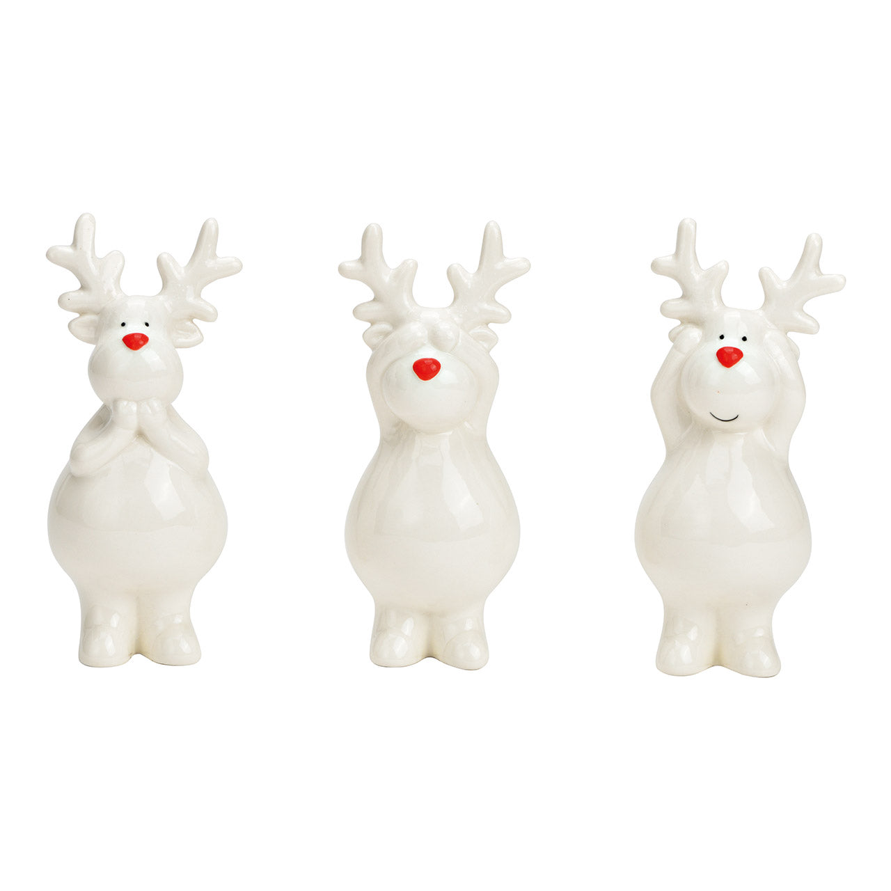 Trio cerfs en céramique