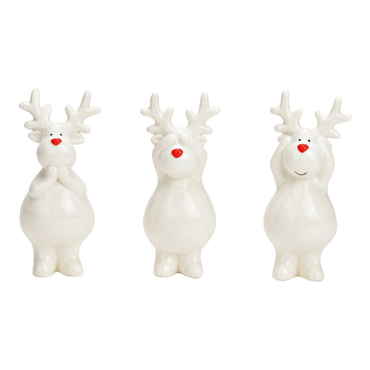 Trio cerfs en céramique