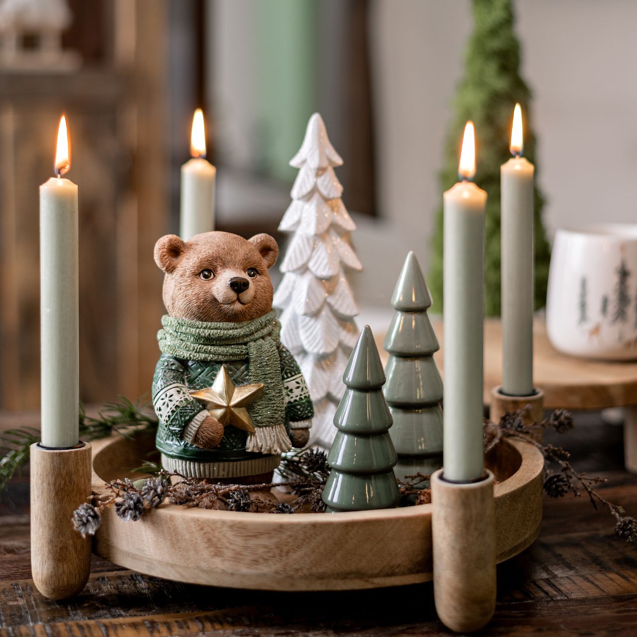 Sapin en céramique vert