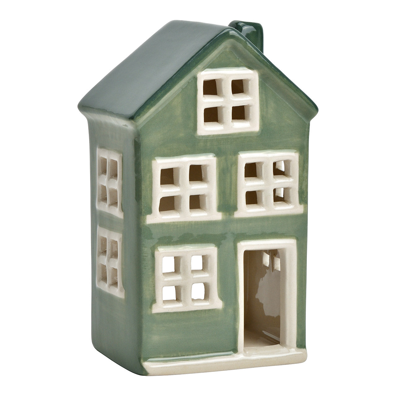 Maison céramique vert & blanc