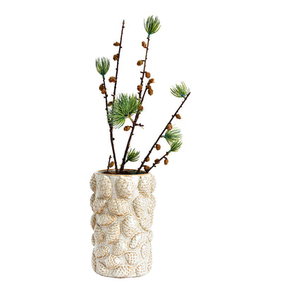 Vase décor pomme de pin