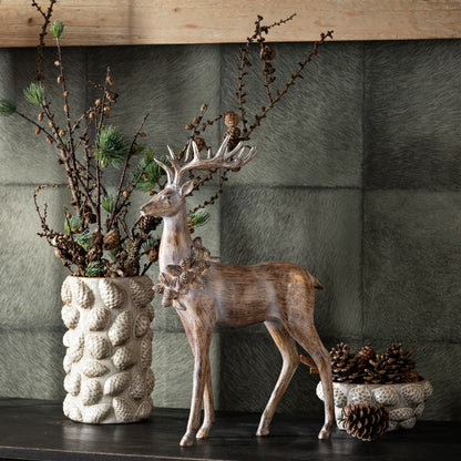 Vase décor pomme de pin