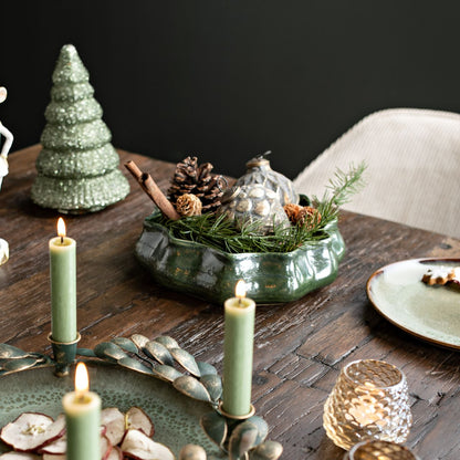 Coupe décorative en faïence