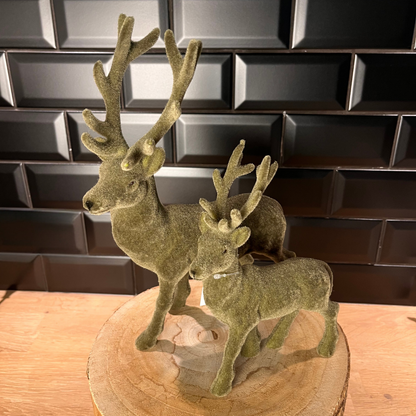 Cerf floqué vert
