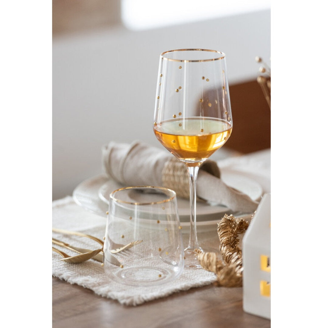 Verre pois transparent/doré