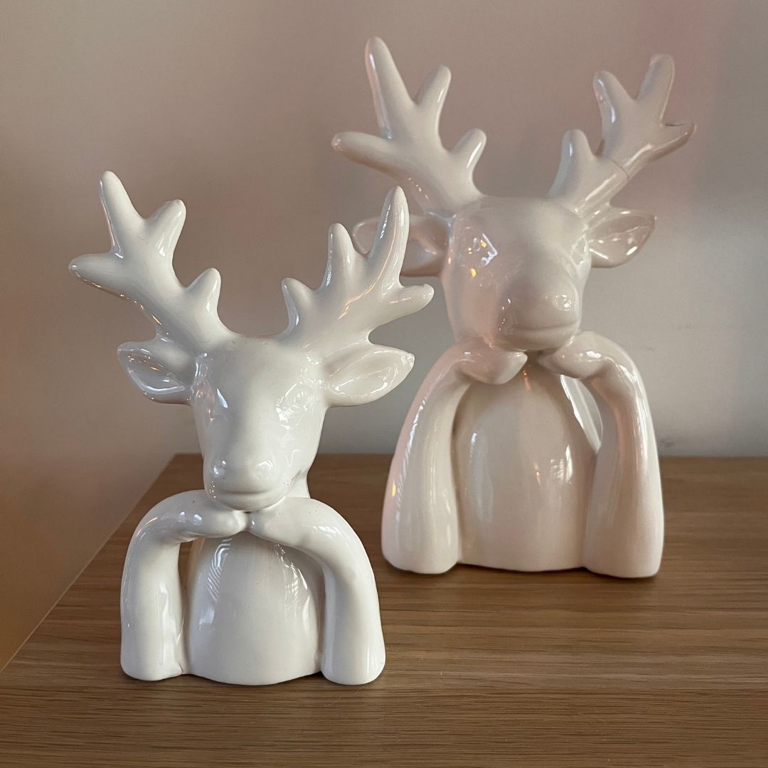 Tête de cerf en céramique
