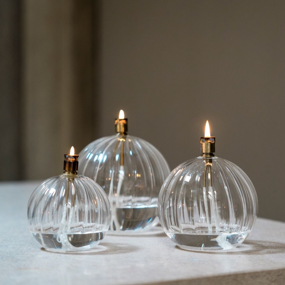 Lampe à huile - Round Elegant Brass