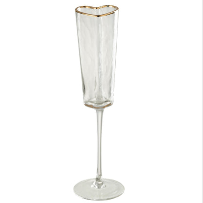 Verre à champagne cœur