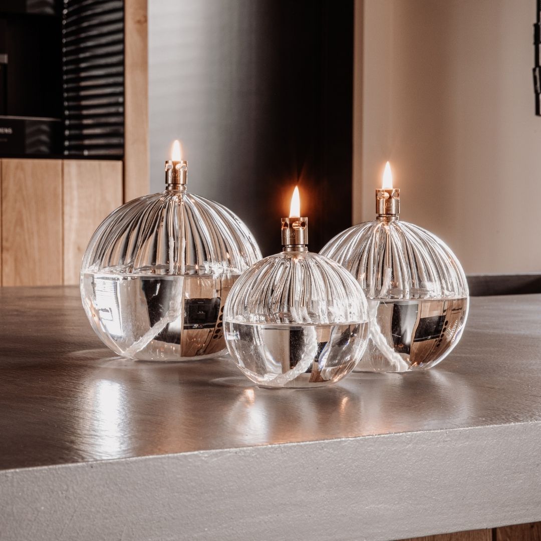 Lampe à huile - Round Elegant Brass