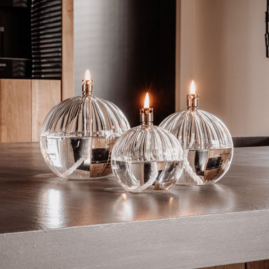 Lampe à huile - Round Elegant Brass