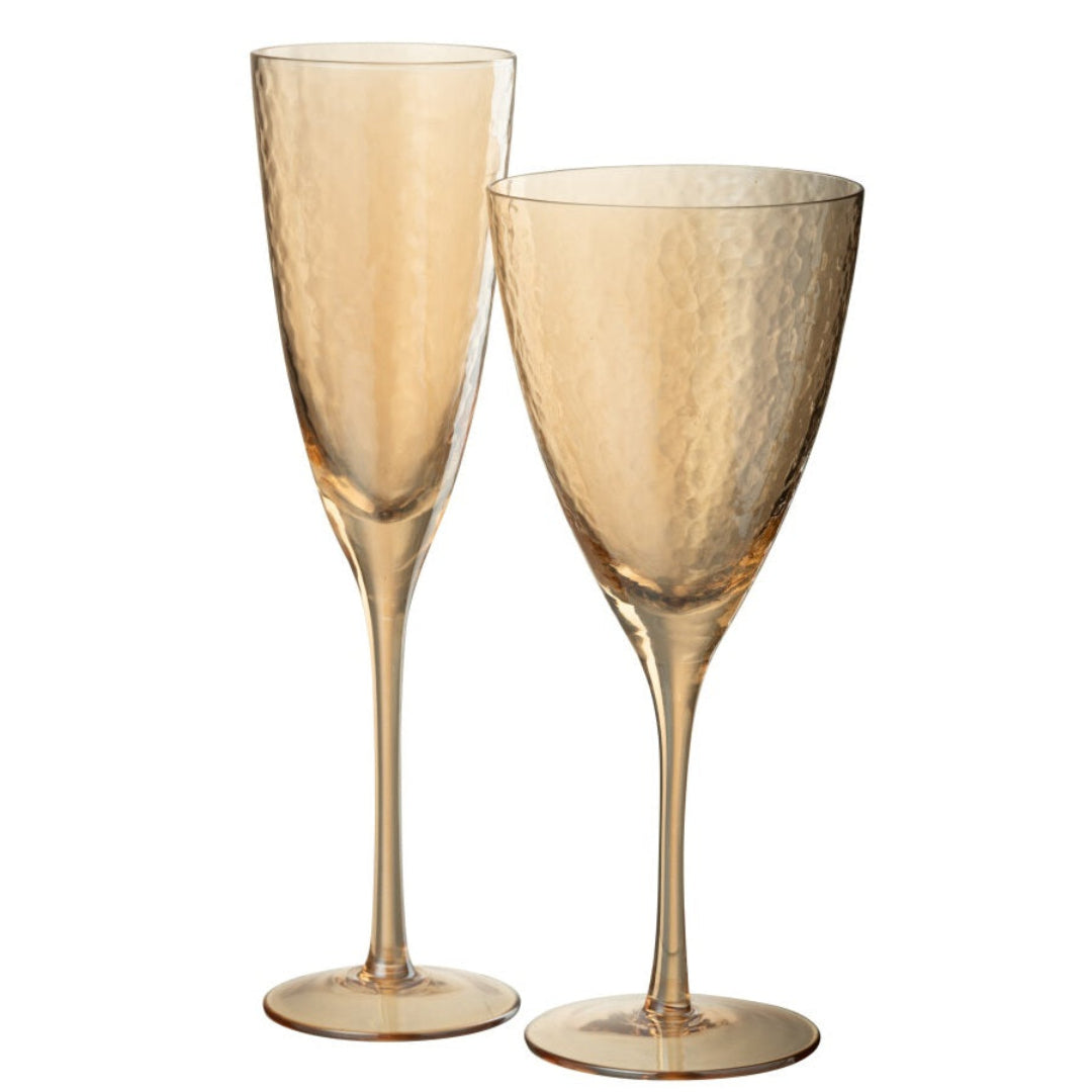 Verre à champagne doré