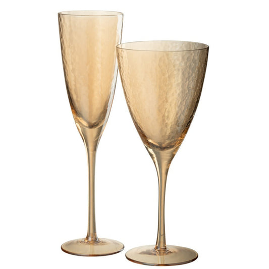 Verre à vin doré