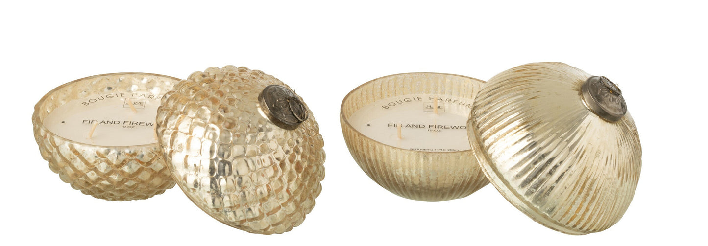 Bougie parfumée boule de noël