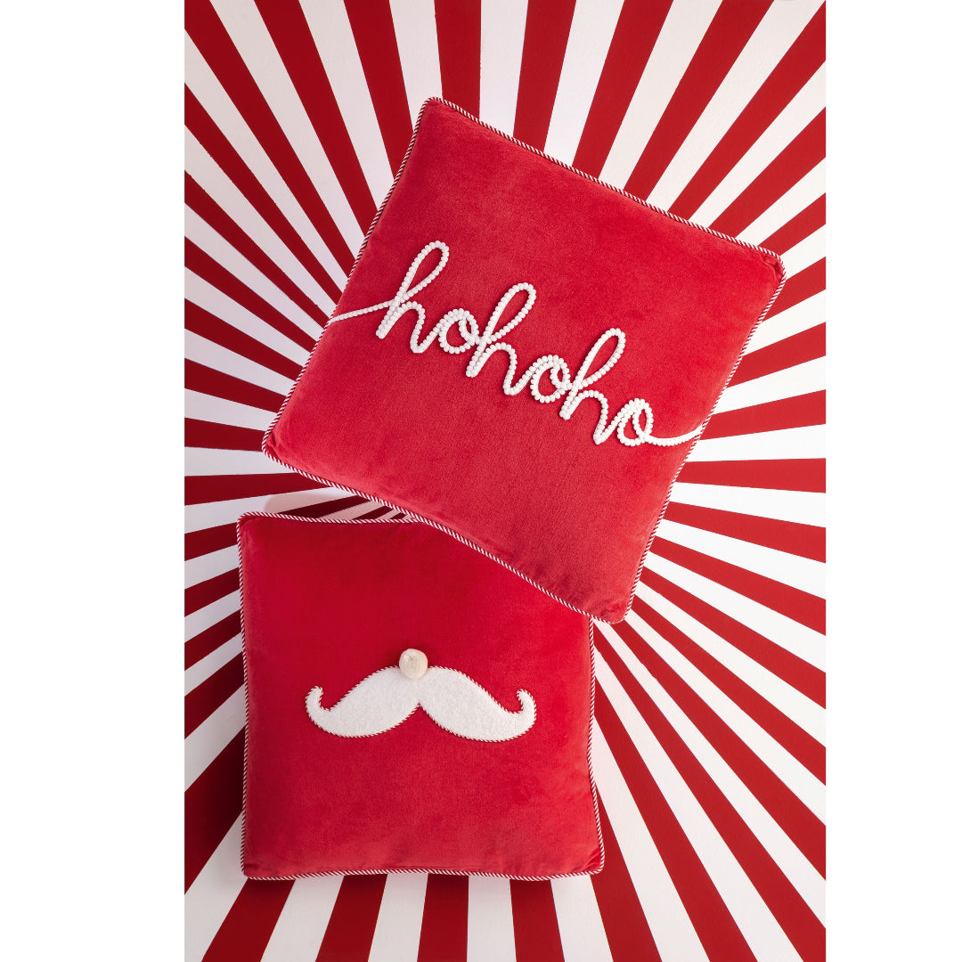 Coussin Noël Moustache•Hohoho