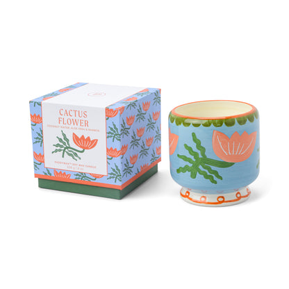 Bougie céramique - Fleur de cactus