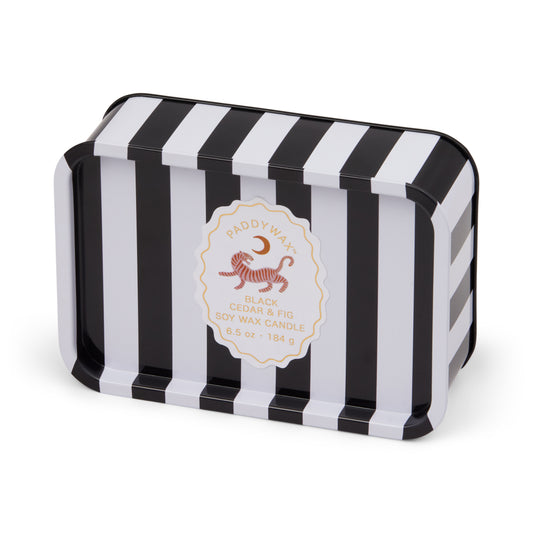 Bougie boîte métallique - Cèdre noir & Figue