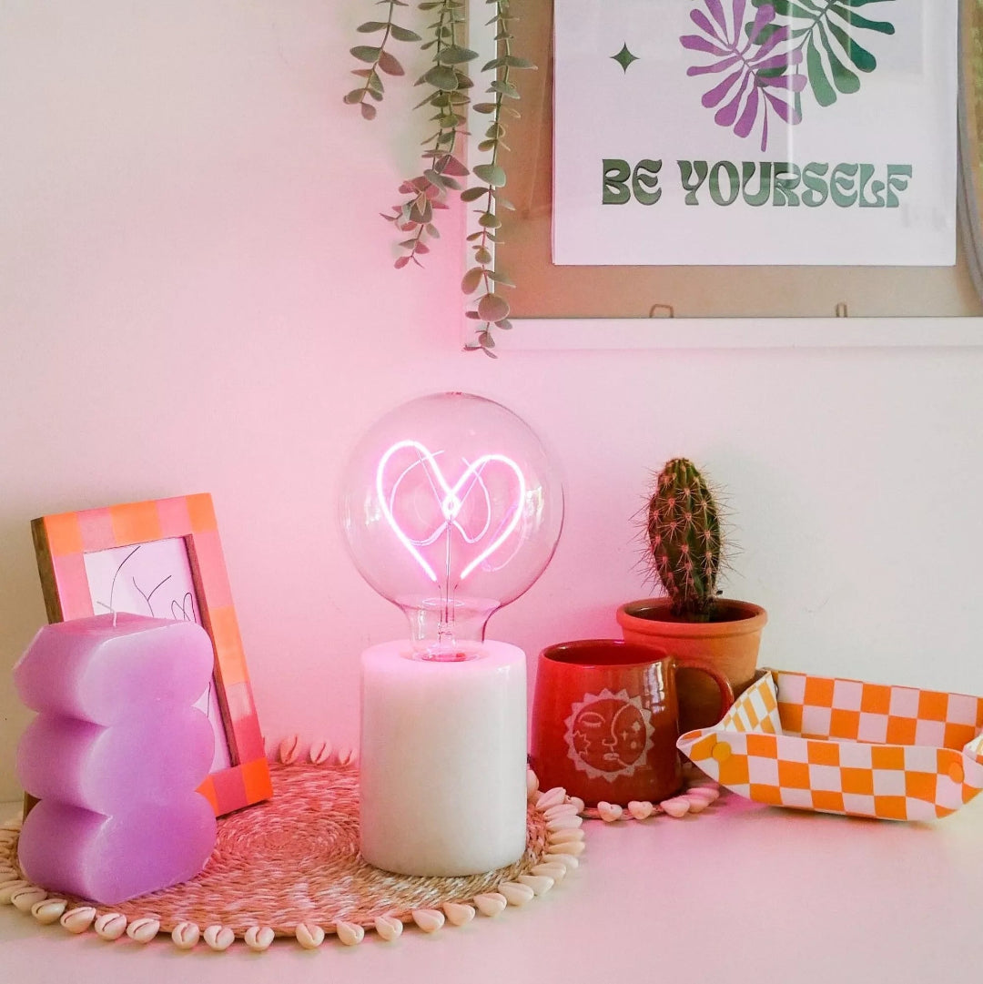 Ampoule LED Cœur rose