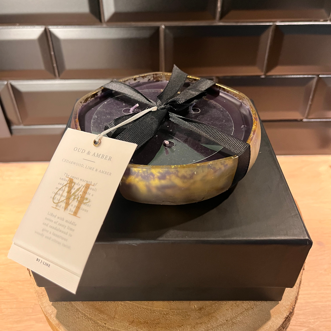 Bougie Parfumée M-Chic Verre Or/Noir