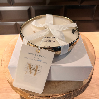 Bougie parfumée M-Chic métal Or (S)