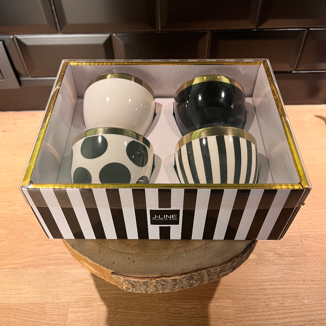 Boite de 4 tasses céramique