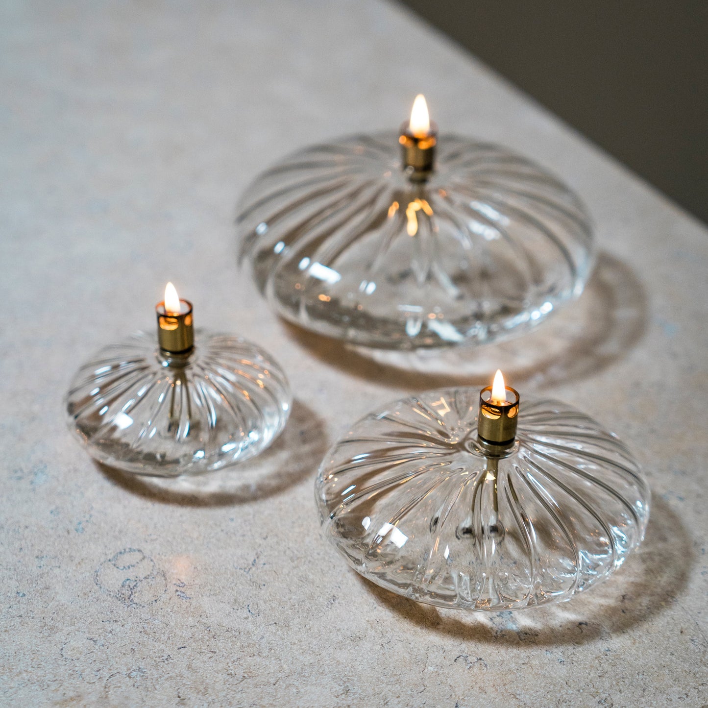 Lampe à huile - Disc Elegant Brass