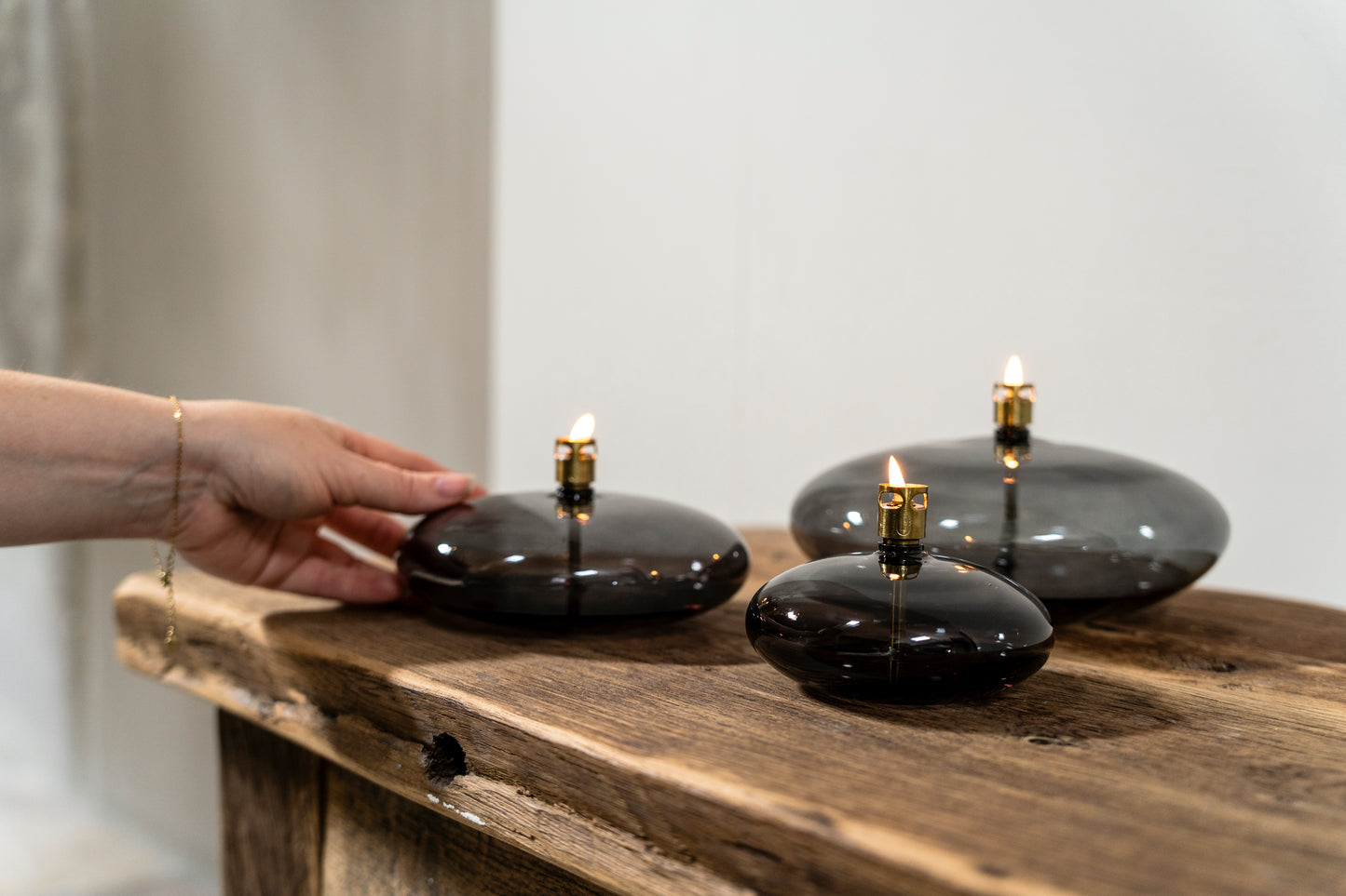 Lampe à huile - Disc Smoked Brass