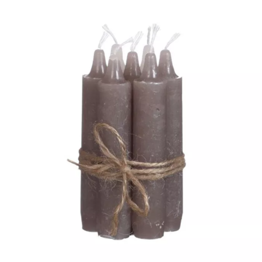 Bougies coniques - Set taupe