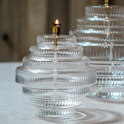 Lampe à huile - Twin Clear Brass
